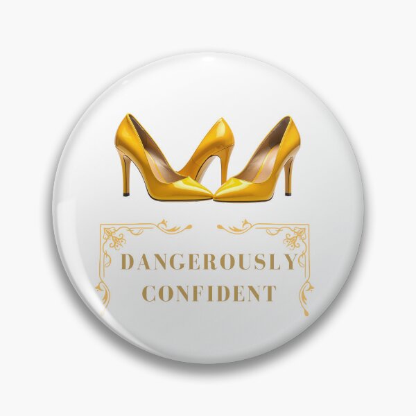 Item preview, Dangerously Confident Gold Heels Fashion Art designed and sold by CrownINDesign.