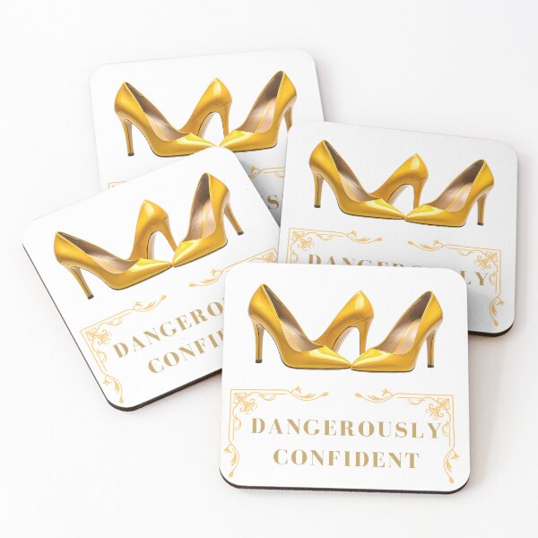 Item preview, Dangerously Confident Gold Heels Fashion Art designed and sold by CrownINDesign.