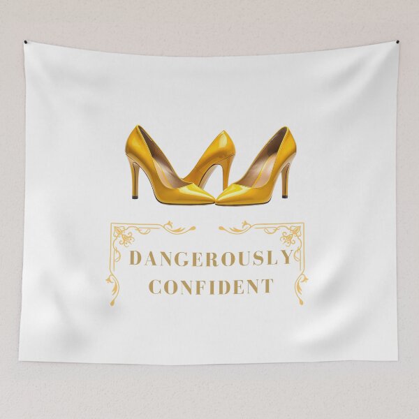 Item preview, Dangerously Confident Gold Heels Fashion Art designed and sold by CrownINDesign.