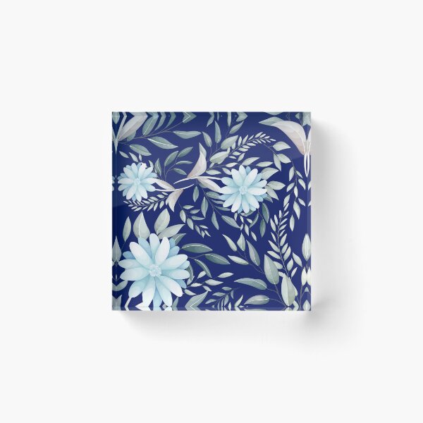 Item preview, Elegant Dusty Blue Floral Pattern - Soft Watercolor Eucalyptus Botanicals designed and sold by abdallatigle.
