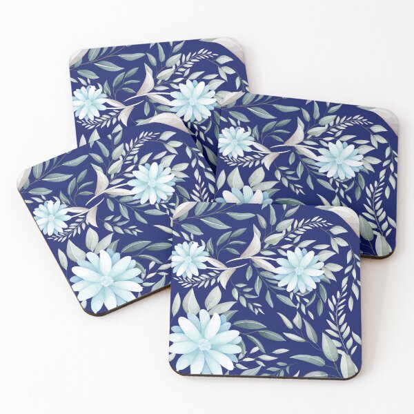 Item preview, Elegant Dusty Blue Floral Pattern - Soft Watercolor Eucalyptus Botanicals designed and sold by abdallatigle.