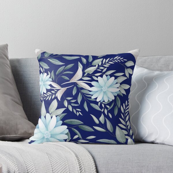Item preview, Elegant Dusty Blue Floral Pattern - Soft Watercolor Eucalyptus Botanicals designed and sold by abdallatigle.