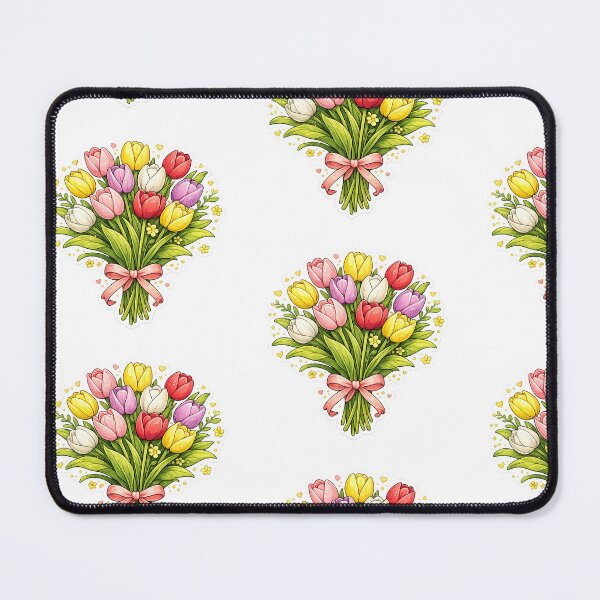 Item preview, Colorful Tulip Bouquet Sticker PNG | Spring Flower Bouquet | Botanical Tulip Art designed and sold by Ishratparween11.