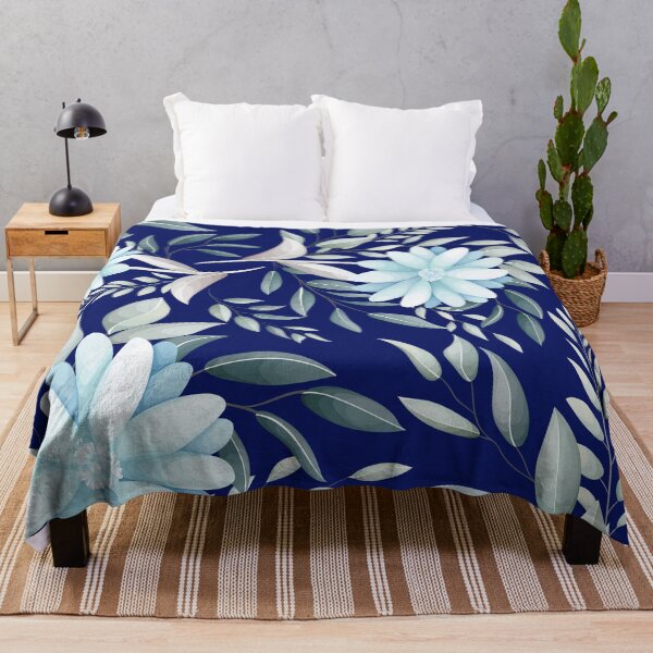 Item preview, Elegant Dusty Blue Floral Pattern - Soft Watercolor Eucalyptus Botanicals designed and sold by abdallatigle.
