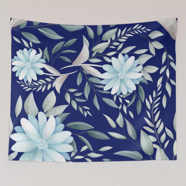 Item preview, Elegant Dusty Blue Floral Pattern - Soft Watercolor Eucalyptus Botanicals designed and sold by abdallatigle.