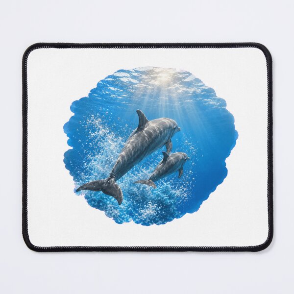 Item preview, Underwater Mother And Baby Dolphins designed and sold by Passionread.