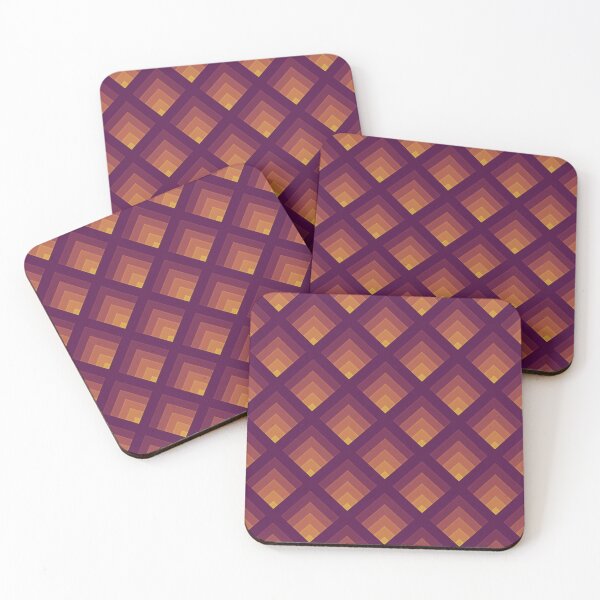 Item preview, Amber Labyrinth - Orange Geometric Diamond Pattern designed and sold by BlackthornDsign.