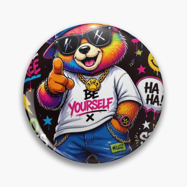 Item preview, Good Vibes Only Hip Hop Rainbow Teddy Bear Be Yourself designed and sold by AgnesB77.