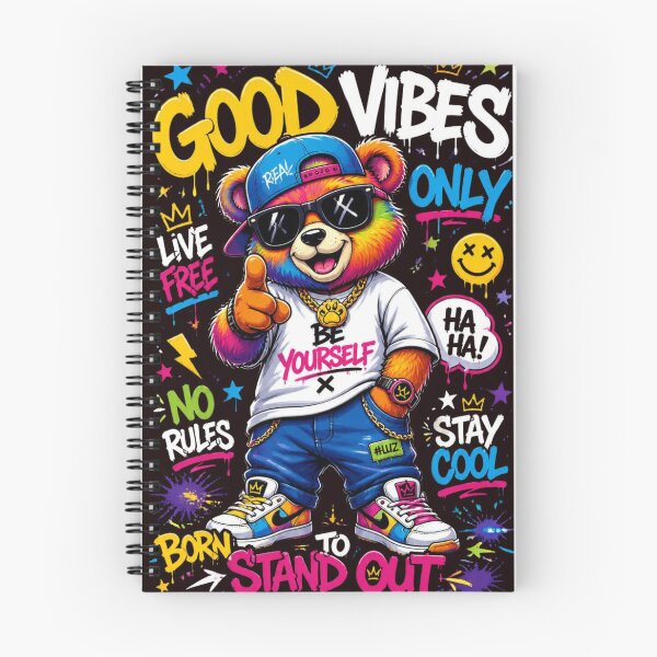 Item preview, Good Vibes Only Hip Hop Rainbow Teddy Bear Be Yourself designed and sold by AgnesB77.