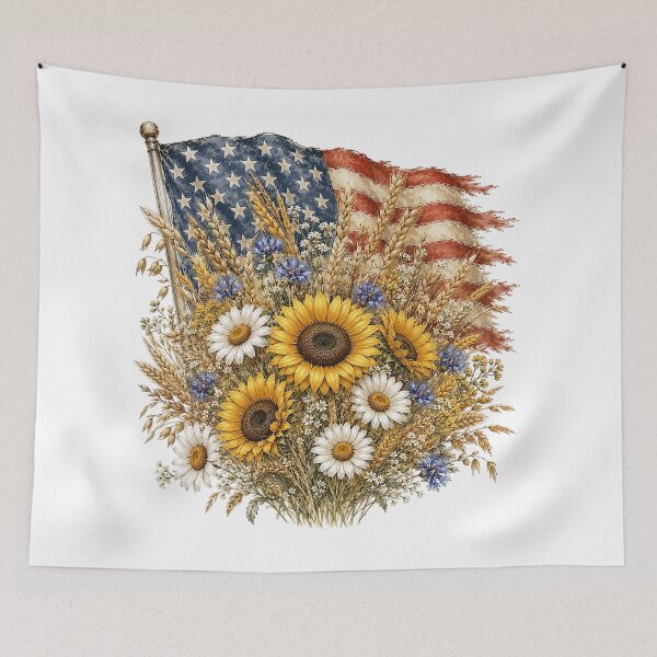 Item preview, American Flag Sunflower Bouquet designed and sold by PetalGarden.