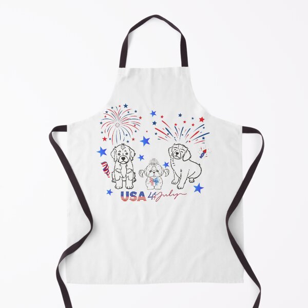 Item preview, Cute Patriotic Dogs, 4th of July, USA, Fireworks designed and sold by poonzapoon.