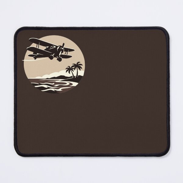 Item preview, Vintage Island Biplane Flight – Retro Tropical Aviation Design designed and sold by SilentPowerArt.