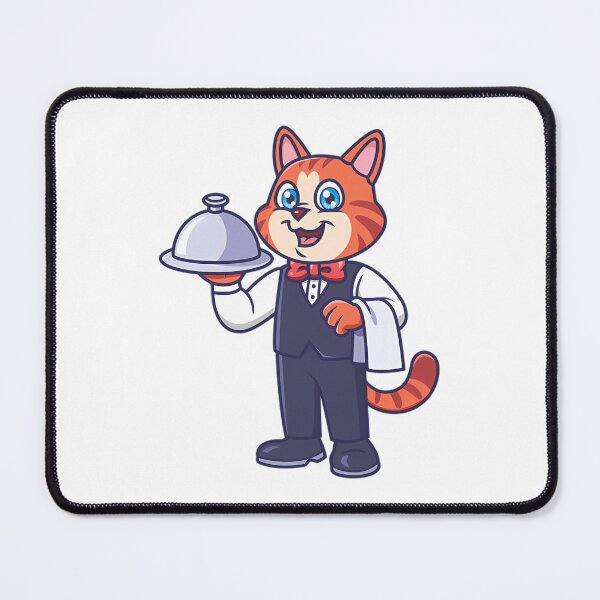 Item preview, Cat Waiter Cartoon designed and sold by FuadSyCute.