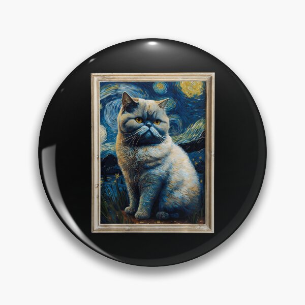 Item preview, Mens Exotic Shorthair Cat Van Gogh's Starry Night Cat Lover Cat designed and sold by Littermin.