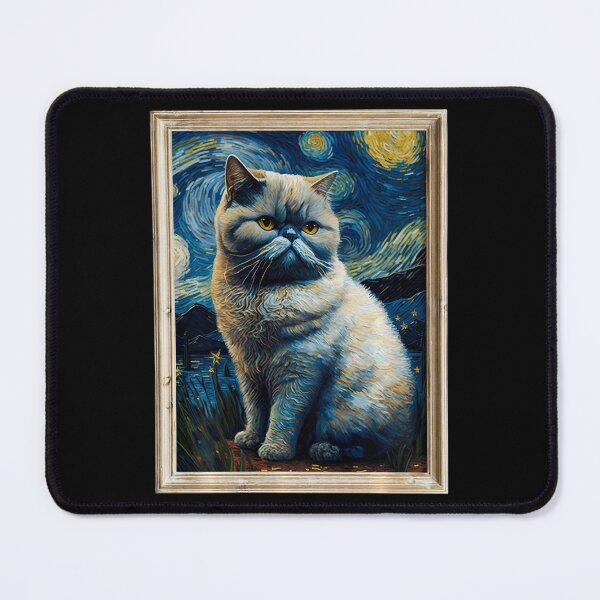 Item preview, Mens Exotic Shorthair Cat Van Gogh's Starry Night Cat Lover Cat designed and sold by Littermin.