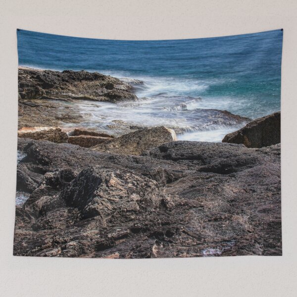 Item preview, Seascape in Malta – Tranquil Coastal Waters and Rocky Shoreline designed and sold by noport.