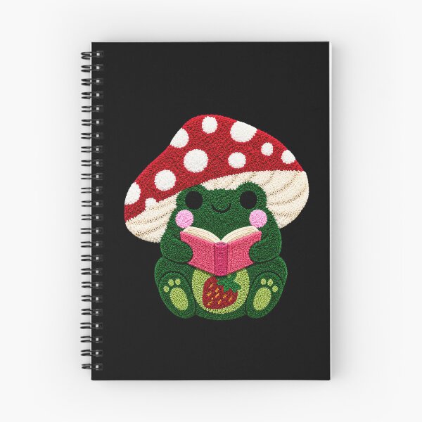 Item preview, Cute Reading Frog Strawberry Mushroom Kawaii Tufted Rug Art designed and sold by ColorSplash123.
