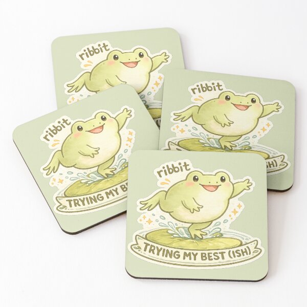 Item preview, Trying My Best Ish Frog designed and sold by ChirpInc.