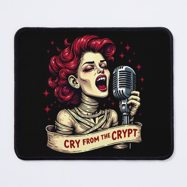 Item preview, Cry From The Crypt - Vintage Psychobilly Mummy Bride Tattoo Art designed and sold by Hans-Design.