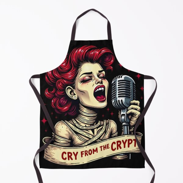 Item preview, Cry From The Crypt - Vintage Psychobilly Mummy Bride Tattoo Art designed and sold by Hans-Design.
