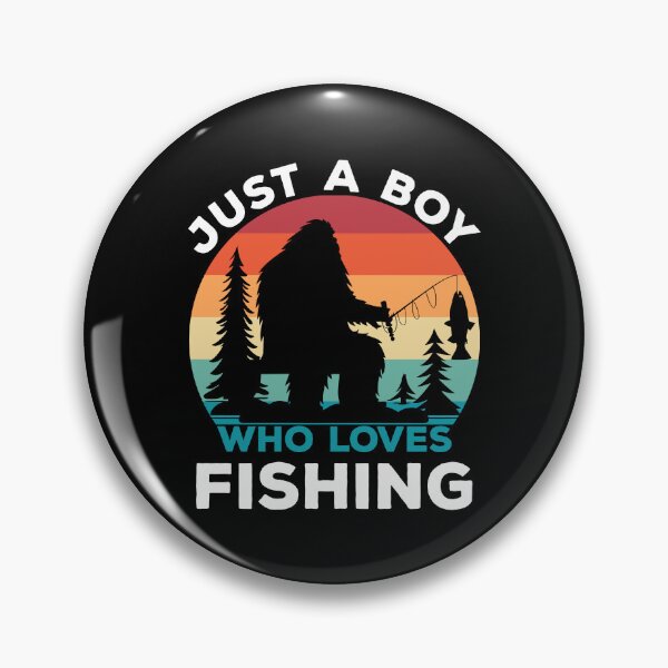 Item preview, Just Boy Who Loves Fishing Funny Fisherman Bigfoot Fish designed and sold by SecretDicer.