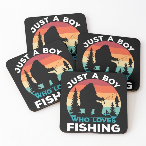 Item preview, Just Boy Who Loves Fishing Funny Fisherman Bigfoot Fish designed and sold by SecretDicer.