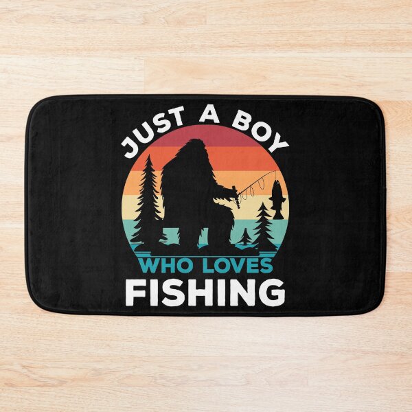 Item preview, Just Boy Who Loves Fishing Funny Fisherman Bigfoot Fish designed and sold by SecretDicer.