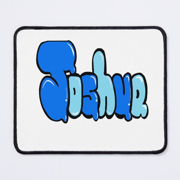Item preview, Joshua name in blue graffiti typography Top 10 best personalized gifts for boys and men named Joshua designed and sold by Artonmytee.