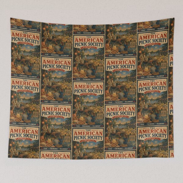Item preview, Lincoln Roosevelt Picnic Patriotic Americana Summer BBQ Design designed and sold by TheTrendsDesk.