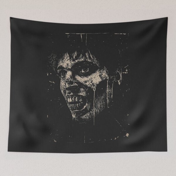 Item preview, Distressed Punk Zombie Horror Face designed and sold by ERODED SELF.