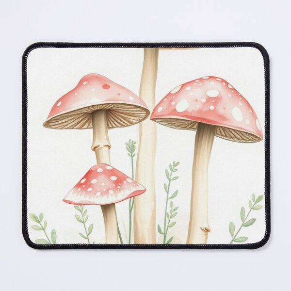 Item preview, Watercolor Red Spotted Mushroom Meadow Botanical Print designed and sold by Vida e Arte.