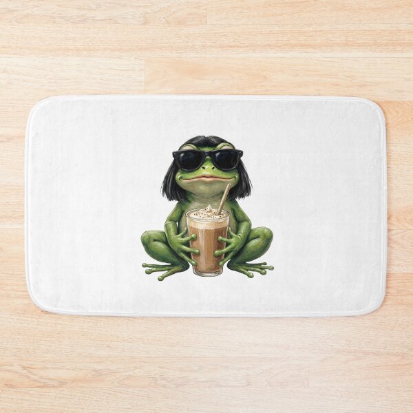Item preview, Cool Frog With Bob Haircut designed and sold by LunaMagicStudio.