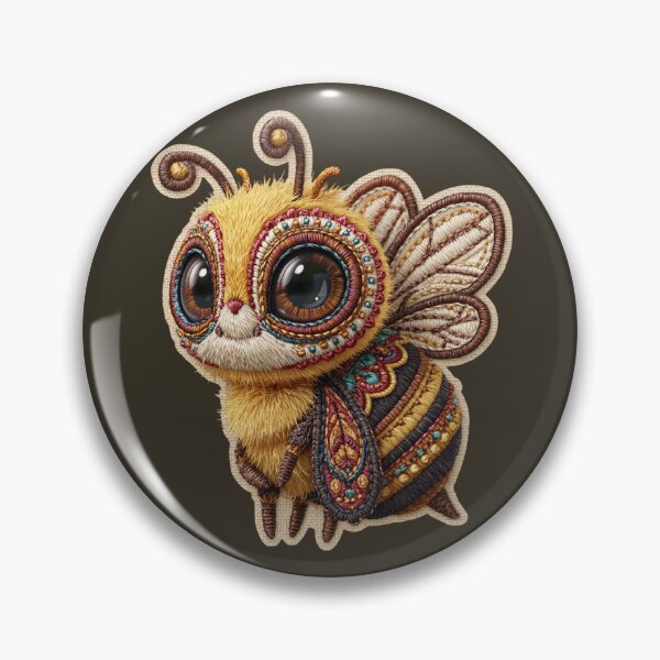Item preview, Cute Bumble Bee Embroidery Patch designed and sold by MegaNovaArt.