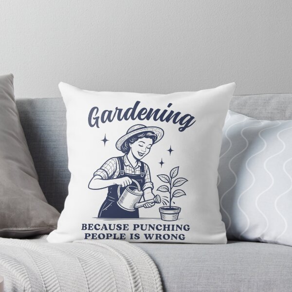 Item preview, Gardening Because Punching People Is Wrong Funny designed and sold by Hedoraxe.