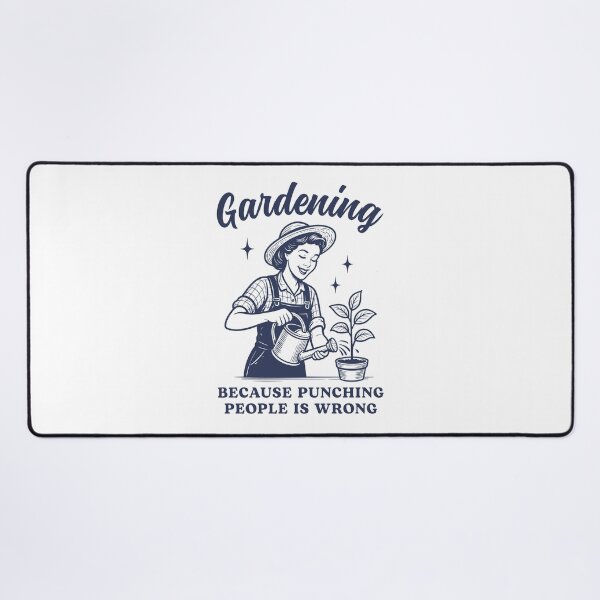 Item preview, Gardening Because Punching People Is Wrong Funny designed and sold by Hedoraxe.