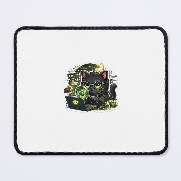 Item preview, Debugging Cat Sticker designed and sold by NexaMintStudio.