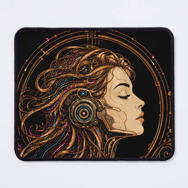 Item preview, Art Nouveau Cyberpunk Cyborg Woman designed and sold by naruto4925.