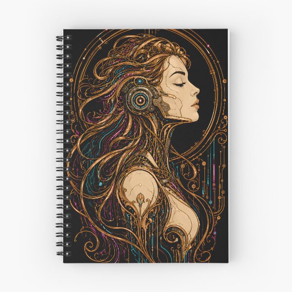 Item preview, Art Nouveau Cyberpunk Cyborg Woman designed and sold by naruto4925.