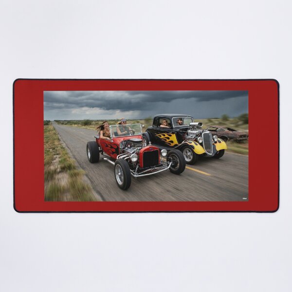 Item preview, TWO HOT RODS ON TEXAS ROAD 1969 designed and sold by VERYOLDROAD BY AXTON BROWNING .