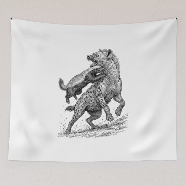 Item preview, Honey Badger vs. hyena designed and sold by krabbaraban.