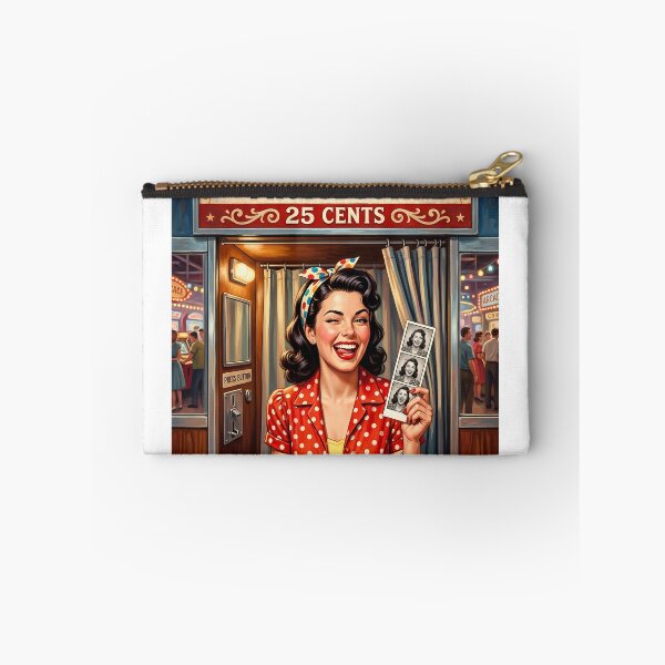 Item preview, Vintage 1950s Pin-Up Girl Photobooth Art Print designed and sold by Vincent-68.