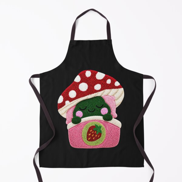 Item preview, Cute Sleeping Frog Strawberry Mushroom Kawaii Tufted Rug Art designed and sold by ColorSplash123.