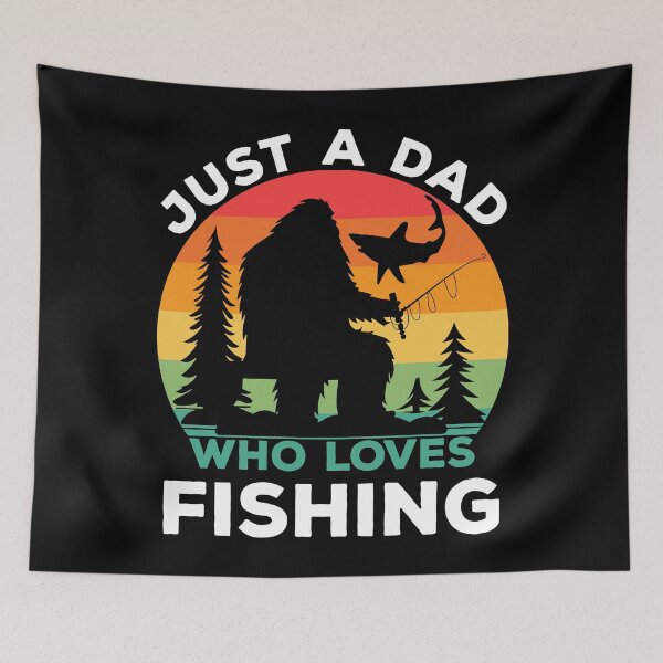 Item preview, Just Dad Who Loves Fishing Bigfoot Fisherman Fathers Day designed and sold by SecretDicer.