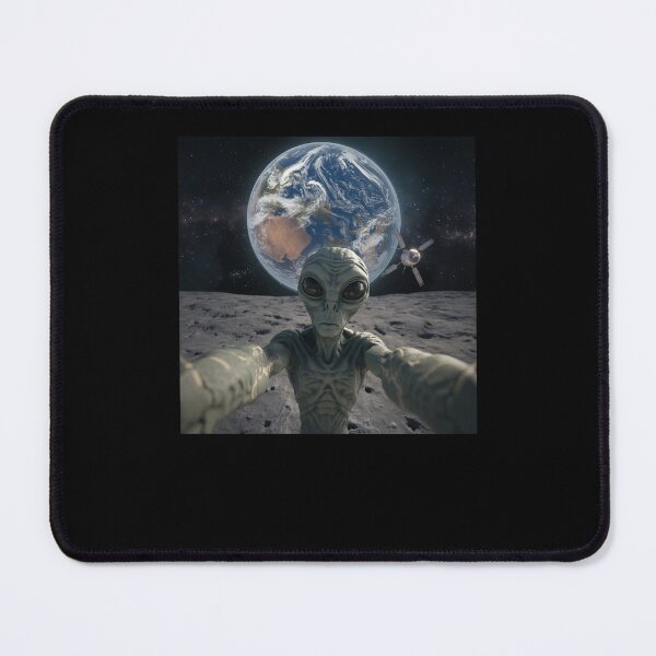 Item preview, Alien Selfie with Earth in Space designed and sold by Hedoraxe.