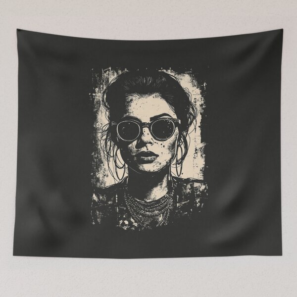 Item preview, Grunge Alt Girl Round Sunglasses designed and sold by ERODED SELF.