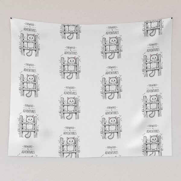 Item preview, Kitten on a ladder designed and sold by PrintLabStudio.