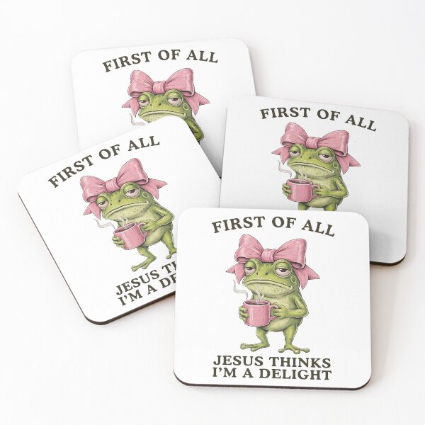 Item preview, First of All Jesus Thinks I'm a Delight Frog Meme designed and sold by Hedoraxe.