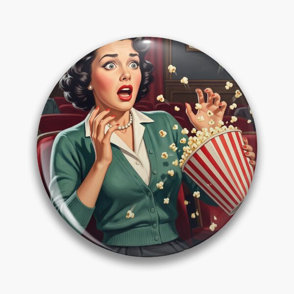 Item preview, 1950s Movie Theater Spilled Popcorn Retro Art designed and sold by Vincent-68.