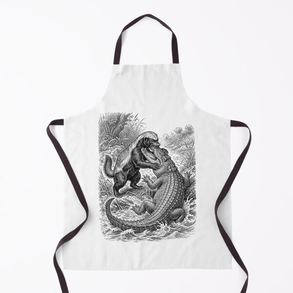 Item preview, Honey Badger vs crocodile designed and sold by krabbaraban.