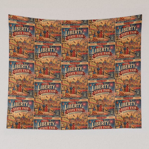 Item preview, Vintage State Fair Carnival Americana Poster Design designed and sold by TheTrendsDesk.